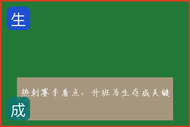 热刺赛季看点，升班马生存成关键